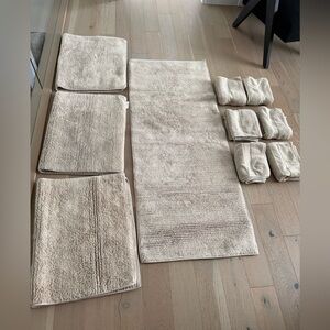 Crate & Barrel TAUPE Bath mats - Runner - Turkish towels